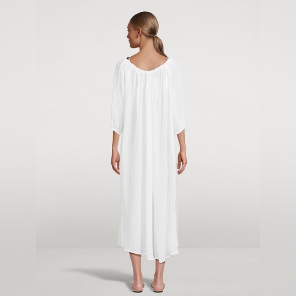 Vitamin A Costa Caftan Gauze Swim Cover Up Maxi Size Small White Beach Pool EUC - Picture 3 of 10